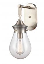 Innovations Lighting 414-1W-SN-6CL - Genesis - 1 Light - 6 inch - Satin Nickel - Bath Vanity Light