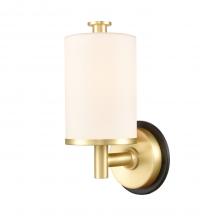 Innovations Lighting 418-1W-BSB-W - Marlowe - 1 Light - 5 inch - Black Satin Brass - Bath Vanity Light