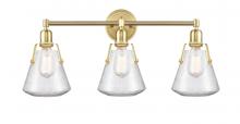 Innovations Lighting 422-3W-SB-G4224-7 - Luna - 3 Light - 29 inch - Satin Brass - Bath Vanity Light