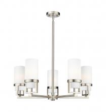 Innovations Lighting 426-5CR-SN-G426-8WH - Utopia - 5 Light - 24 inch - Satin Nickel - Chandelier