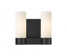 Innovations Lighting 429-2W-BK-G429-8WH - Empire - 2 Light - 11 inch - Matte Black - Bath Vanity Light