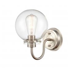 Innovations Lighting 437-1W-SN-CL - Olivia - 1 Light - 6 inch - Satin Nickel - Bath Vanity Light