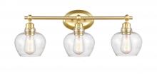 Innovations Lighting 438-3W-SB-SDY - Amina - 3 Light - 27 inch - Satin Brass - Bath Vanity Light