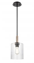 Innovations Lighting 442-1S-BK-CL - Paladin - 1 Light - 7 inch - Matte Black - stem hung - Mini Pendant