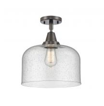 Innovations Lighting 447-1C-OB-G74-L - Bell - 1 Light - 12 inch - Oil Rubbed Bronze - Flush Mount