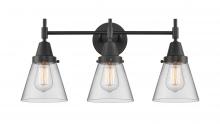 Innovations Lighting 447-3W-BK-G62 - Cone - 3 Light - 24 inch - Matte Black - Bath Vanity Light