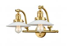 Innovations Lighting 515-2W-SG-G1 - Halophane - 2 Light - 18 inch - Satin Gold - Bath Vanity Light