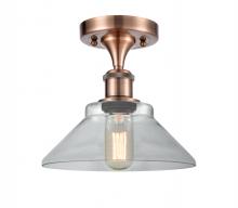 Innovations Lighting 516-1C-AC-G132 - Orwell - 1 Light - 8 inch - Antique Copper - Semi-Flush Mount