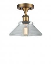 Innovations Lighting 516-1C-BB-G132 - Orwell - 1 Light - 8 inch - Brushed Brass - Semi-Flush Mount