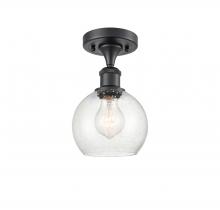 Innovations Lighting 516-1C-BK-G124-6 - Athens - 1 Light - 6 inch - Matte Black - Semi-Flush Mount