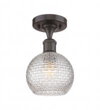 Innovations Lighting 516-1C-OB-G122C-6CL - Athens - 1 Light - 6 inch - Oil Rubbed Bronze - Semi-Flush Mount