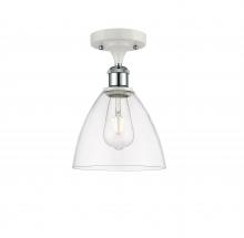 Innovations Lighting 516-1C-WPC-GBD-752 - Bristol - 1 Light - 8 inch - White Polished Chrome - Semi-Flush Mount