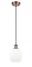 Innovations Lighting 516-1P-AC-G101 - Belfast - 1 Light - 6 inch - Antique Copper - Cord hung - Mini Pendant