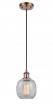 Innovations Lighting 516-1P-AC-G105 - Belfast - 1 Light - 6 inch - Antique Copper - Cord hung - Mini Pendant