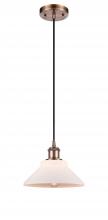 Innovations Lighting 516-1P-AC-G131 - Orwell - 1 Light - 8 inch - Antique Copper - Cord hung - Mini Pendant