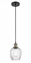 Innovations Lighting 516-1P-BAB-G292 - Salina - 1 Light - 6 inch - Black Antique Brass - Cord hung - Mini Pendant