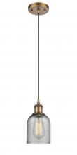 Innovations Lighting 516-1P-BB-G257 - Caledonia - 1 Light - 5 inch - Brushed Brass - Cord hung - Mini Pendant