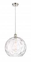 Innovations Lighting 516-1P-PN-G1215-14 - Athens Water Glass - 1 Light - 13 inch - Polished Nickel - Cord hung - Pendant