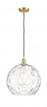  516-1P-SG-G1215-14 - Athens Water Glass - 1 Light - 13 inch - Satin Gold - Cord hung - Pendant