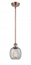 Innovations Lighting 516-1S-AC-G104 - Belfast - 1 Light - 6 inch - Antique Copper - Mini Pendant