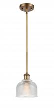 Innovations Lighting 516-1S-BB-G412 - Dayton - 1 Light - 6 inch - Brushed Brass - Mini Pendant