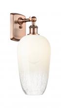 Innovations Lighting 516-1W-AC-G484-7OP - Brookhaven Flute - 1 Light - 7 inch - Antique Copper - Sconce