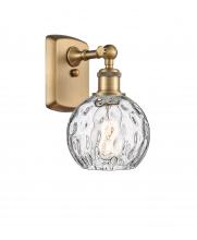 Innovations Lighting 516-1W-BB-G1215-6-LED - Athens Water Glass - 1 Light - 6 inch - Brushed Brass - Sconce