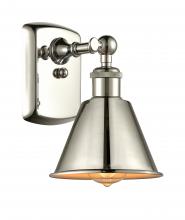 Innovations Lighting 516-1W-PN-M8-LED - Smithfield - 1 Light - 7 inch - Polished Nickel - Sconce