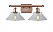 Innovations Lighting 516-2W-AC-G132 - Orwell - 2 Light - 18 inch - Antique Copper - Bath Vanity Light