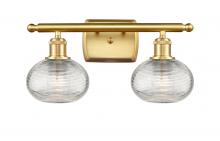 Innovations Lighting 516-2W-SG-G555-6CL - Ithaca - 2 Light - 16 inch - Satin Gold - Bath Vanity Light