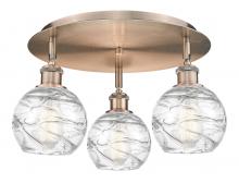 Innovations Lighting 516-3C-AC-G1213-6 - Athens Deco Swirl - 3 Light - 18 inch - Antique Copper - Flush Mount