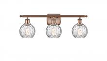 Innovations Lighting 516-3W-AC-G1215-6 - Athens Water Glass - 3 Light - 26 inch - Antique Copper - Bath Vanity Light