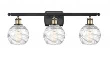 Innovations Lighting 516-3W-BAB-G1213-6 - Athens Deco Swirl - 3 Light - 26 inch - Black Antique Brass - Bath Vanity Light