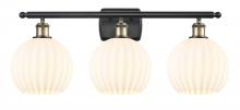 Innovations Lighting 516-3W-BAB-G1217-8WV - White Venetian - 3 Light - 28 inch - Black Antique Brass - Bath Vanity Light