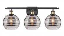 Innovations Lighting 516-3W-BAB-G556-8SM - Rochester - 3 Light - 28 inch - Black Antique Brass - Bath Vanity Light