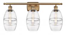 Innovations Lighting 516-3W-BB-G557-6CL - Vaz - 3 Light - 26 inch - Brushed Brass - Bath Vanity Light