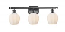 Innovations Lighting 516-3W-BK-G461-6 - Norfolk - 3 Light - 26 inch - Matte Black - Bath Vanity Light