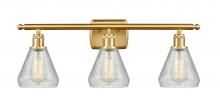 Innovations Lighting 516-3W-SG-G275 - Conesus - 3 Light - 26 inch - Satin Gold - Bath Vanity Light