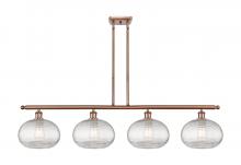 Innovations Lighting 516-4I-AC-G555-10CL - Ithaca - 4 Light - 48 inch - Antique Copper - Cord hung - Island Light