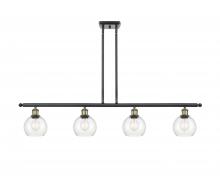 Innovations Lighting 516-4I-BAB-G122-6 - Athens - 4 Light - 48 inch - Black Antique Brass - Cord hung - Island Light