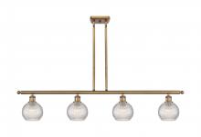 Innovations Lighting 516-4I-BB-G122C-6CL - Athens - 4 Light - 48 inch - Brushed Brass - Cord hung - Island Light