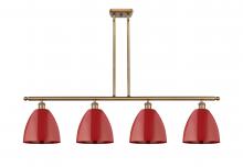 Innovations Lighting 516-4I-BB-MBD-9-RD - Plymouth - 4 Light - 48 inch - Brushed Brass - Cord hung - Island Light