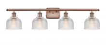 Innovations Lighting 516-4W-AC-G412 - Dayton - 4 Light - 36 inch - Antique Copper - Bath Vanity Light