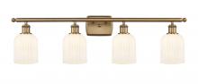 Innovations Lighting 516-4W-BB-G559-5GWH - Bridal Veil - 4 Light - 35 inch - Brushed Brass - Bath Vanity Light