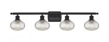 Innovations Lighting 516-4W-BK-G555-6CL - Ithaca - 4 Light - 36 inch - Matte Black - Bath Vanity Light