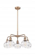 Innovations Lighting 516-5CR-AC-G556-6CL - Rochester - 5 Light - 24 inch - Antique Copper - Chandelier