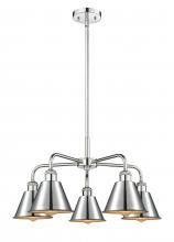 Innovations Lighting 516-5CR-PC-M8-PC - Ballston - 5 Light - 25 inch - Polished Chrome - Chandelier