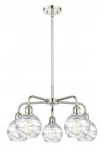 Innovations Lighting 516-5CR-PN-G1213-6 - Athens Deco Swirl - 5 Light - 24 inch - Polished Nickel - Chandelier