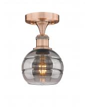 Innovations Lighting 616-1F-AC-G556-6SM - Rochester - 1 Light - 6 inch - Antique Copper - Semi-Flush Mount