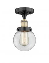 Innovations Lighting 616-1F-BAB-G202-6 - Beacon - 1 Light - 6 inch - Black Antique Brass - Semi-Flush Mount